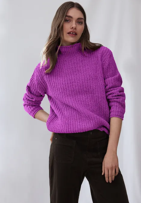 Turtleneck Pullover floral pink