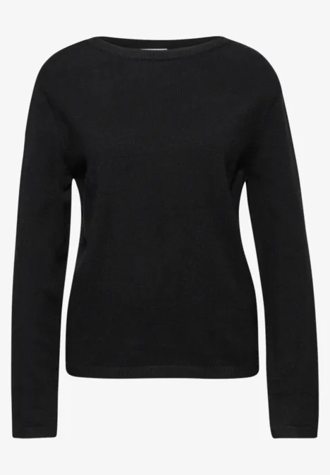 Rundhals Pullover Black
