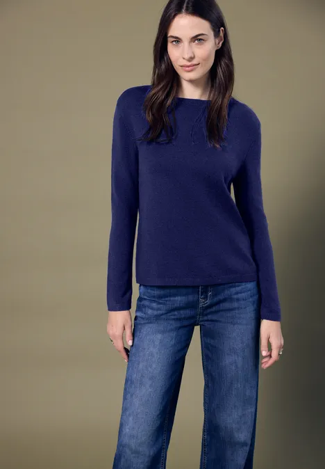 Rundhals Pullover zenith blue