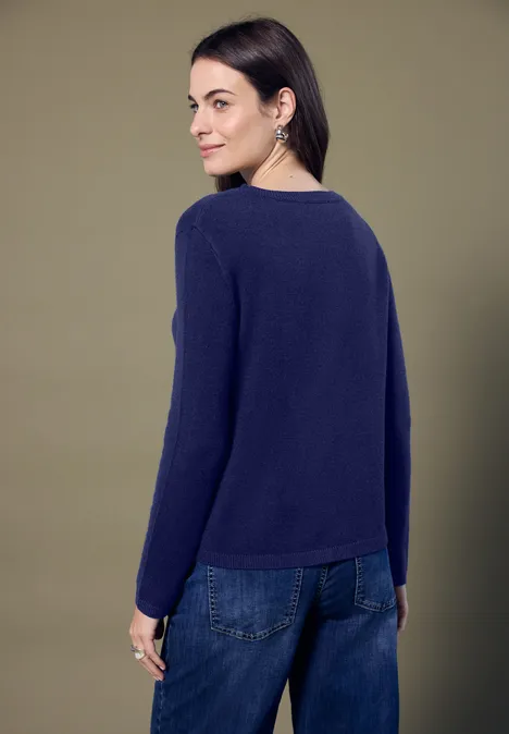 Rundhals Pullover zenith blue