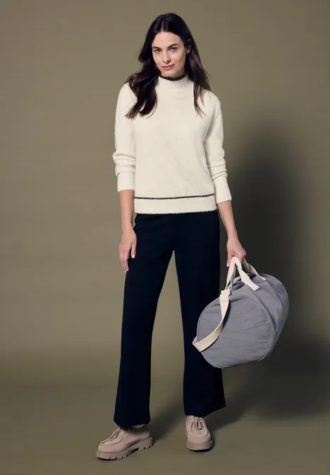 Pullover mit Kontrastdetails soft beige