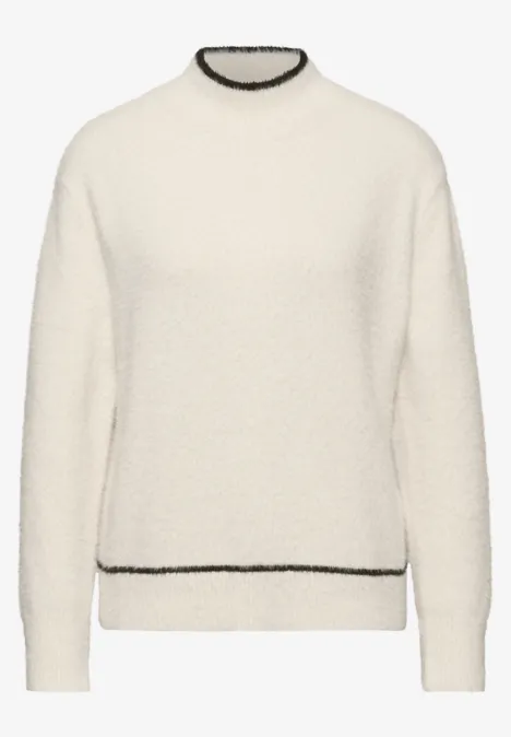 Pullover mit Kontrastdetails soft beige