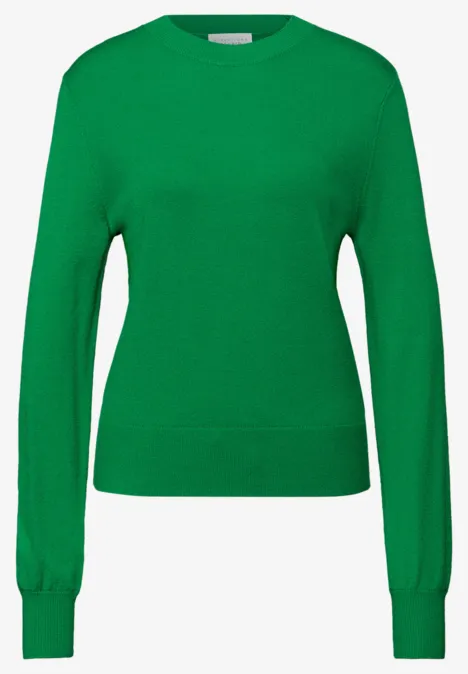 Pullover im Feinstrick bold green