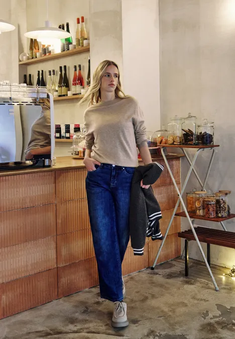 Pullover mit Volumen-Ärmeln buffed beige mel.