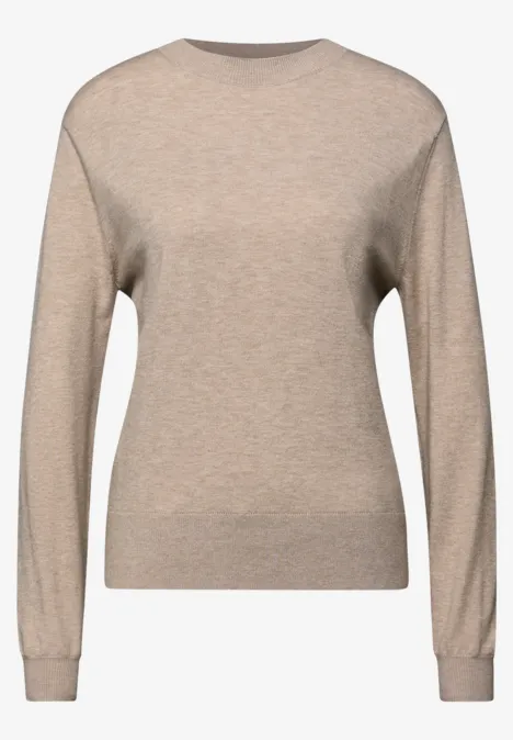 Pullover mit Volumen-Ärmeln buffed beige mel.