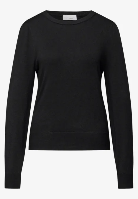 Pull à manches bouffantes Black