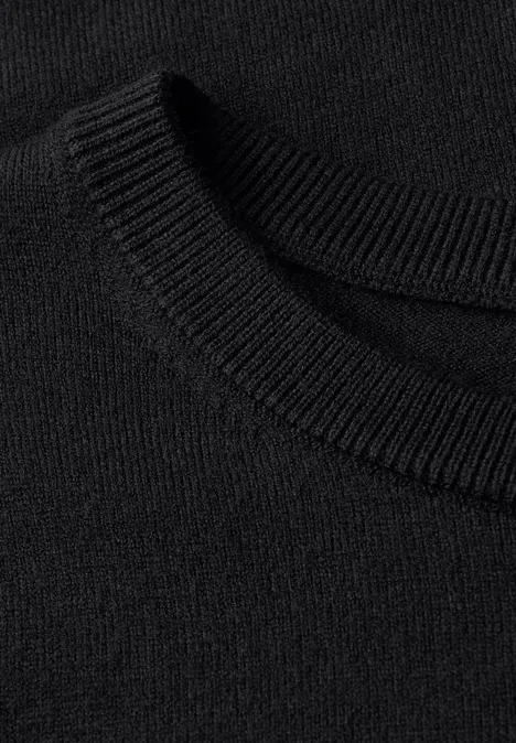 Pullover mit Puff-Ärmeln Black