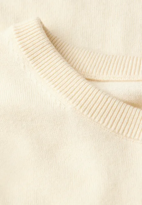 Pullover mit Puff-Ärmeln soft beige