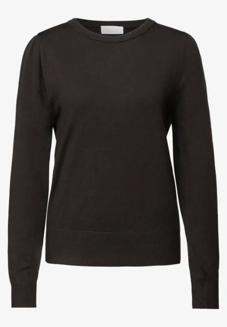 Pullover mit Puff-Ärmeln dark auburn brown