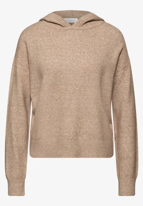 Pullover mit Kapuze sandstone beige mel.