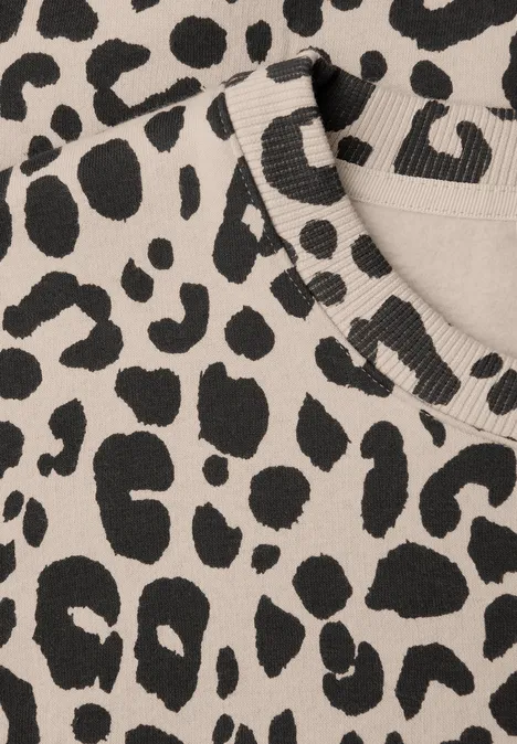 Loose Fit Print Pullover morn beige