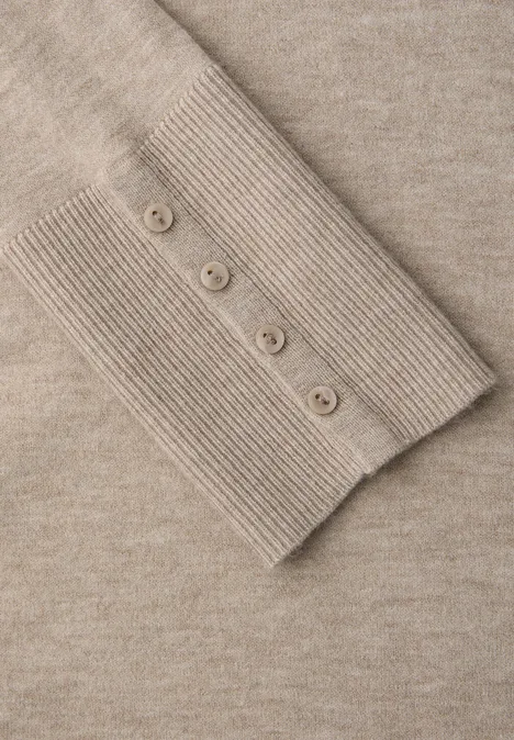 Pull en maille buffed beige mel.