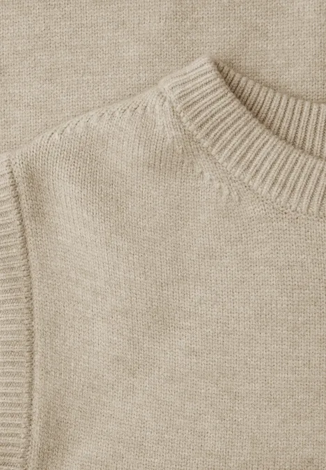 Strickpullunder buffed beige mel.
