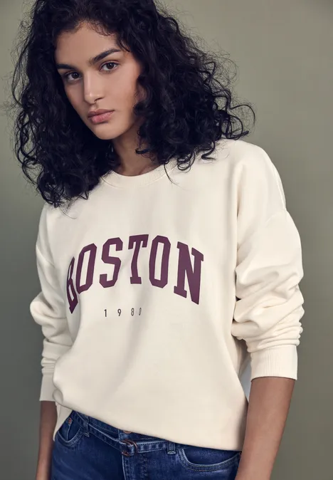 Loose Fit Sweatshirt soft beige