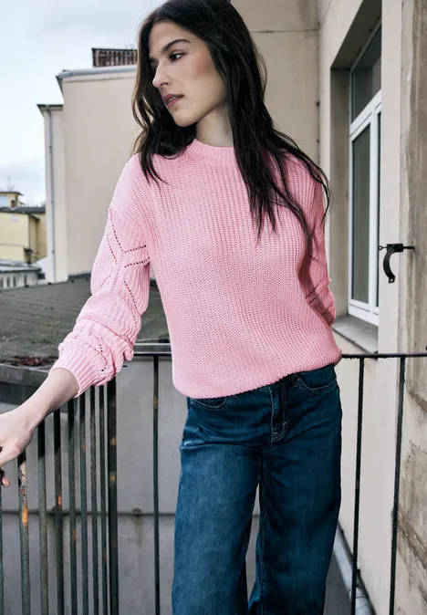 Trui met puntjes tea rose