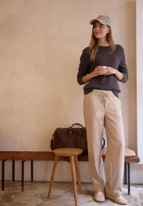 Pullover in Unifarbe plummy brown