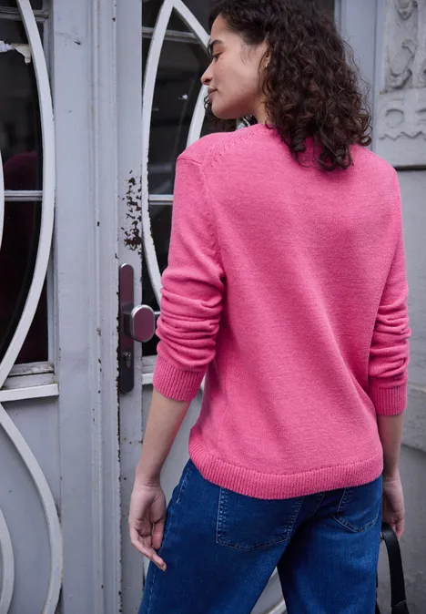 Pull-over en couleur unie blazing berry