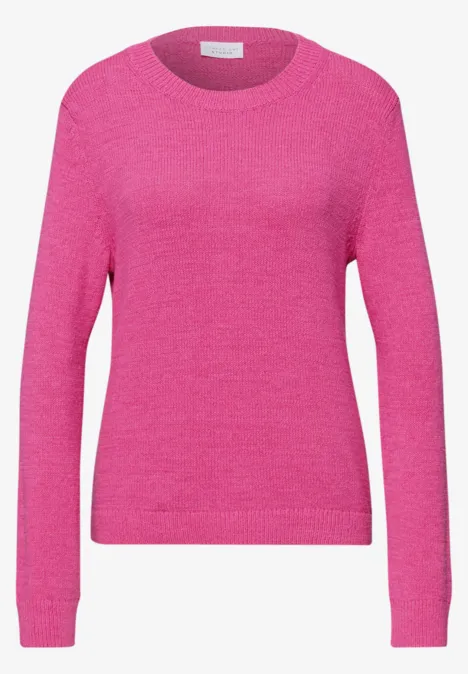 Pull-over en couleur unie blazing berry