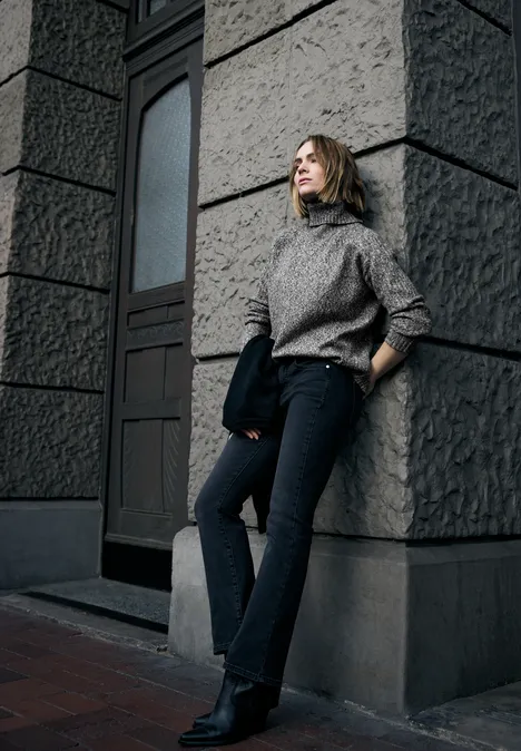 Pull en mouliné Black