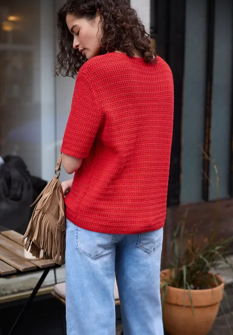 Trui met puntjes torch red