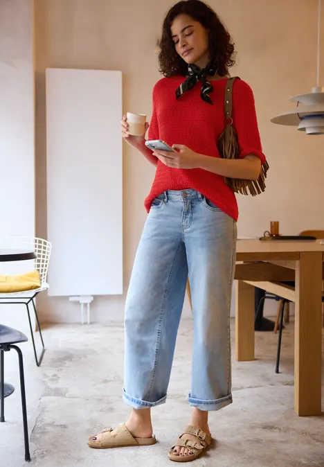 Trui met puntjes torch red