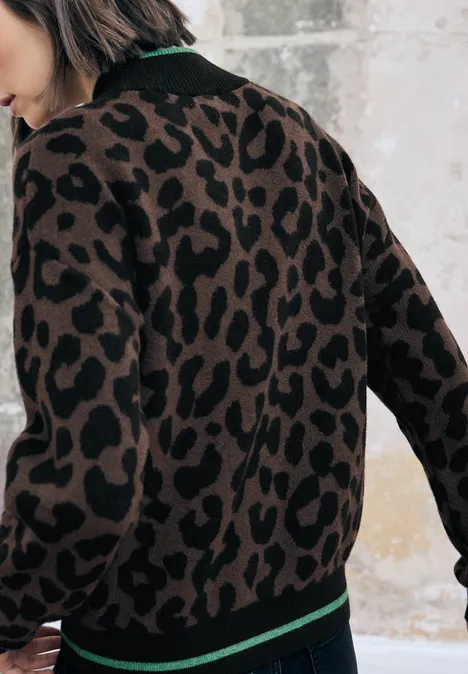 Leo Jacquard Pullover java brown