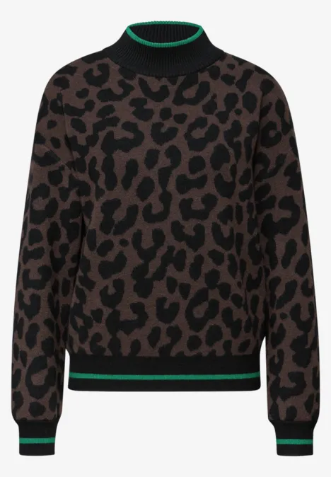 Leo Jacquard Pullover java brown