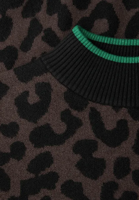 Leo Jacquard Pullover java brown