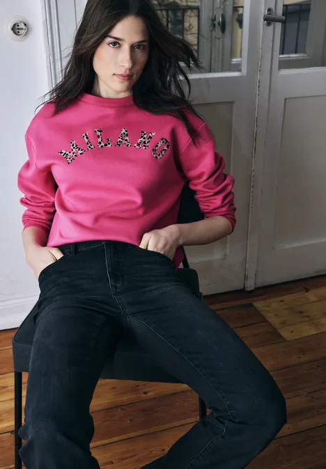 Sweater Loose Fit dark candy pink