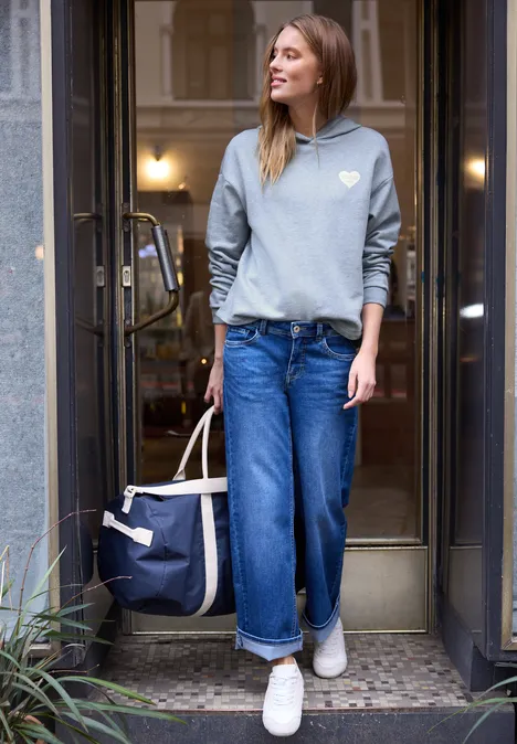 Hoodie met Artwork blue echo mel. Hoodie met Artwork blue echo mel.