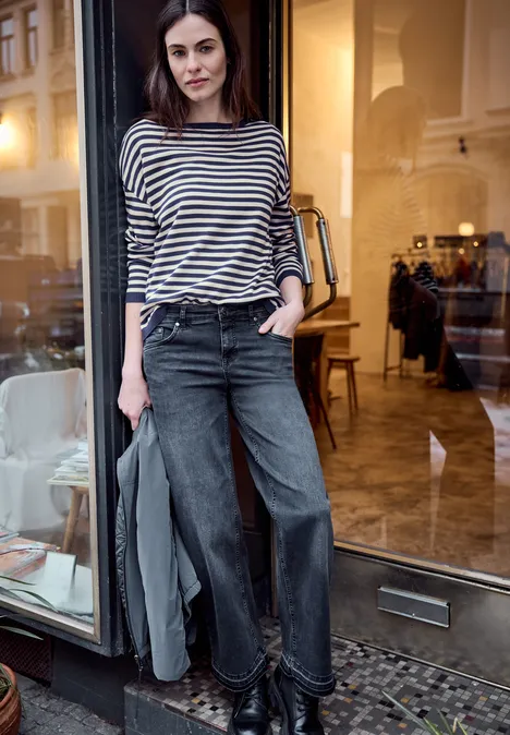 Gestreifter Pullover moonlit indigo Gestreifter Pullover moonlit indigo