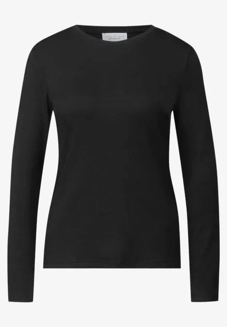 T-shirt basique à manches longues Black