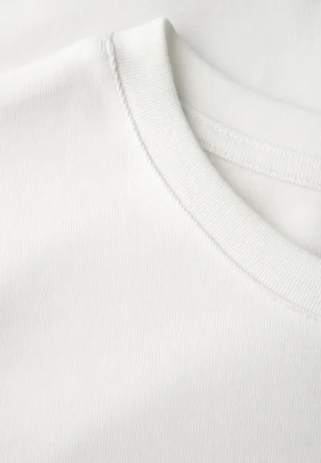 T-shirt basique à manches longues off white