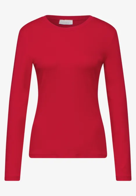 Basic Langarmshirt urban red
