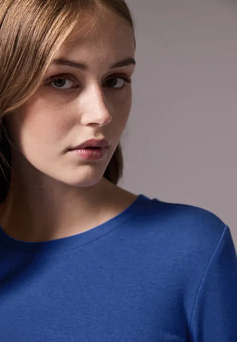 Basic Langarmshirt force blue