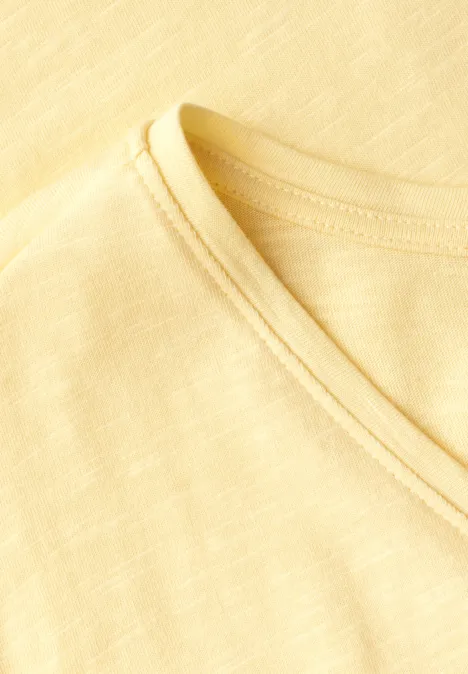Jersey V-Neck T-Shirt blend yellow