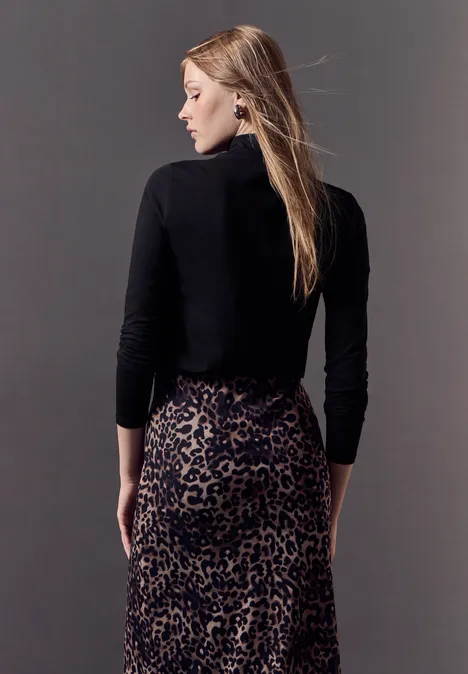 Shirt mit Turtleneck Black
