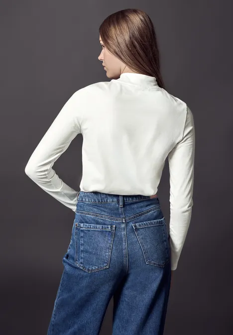 Shirt mit Turtleneck off white