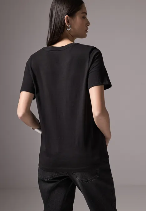T-Shirt mit Print Black