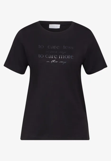 T-Shirt mit Print Black