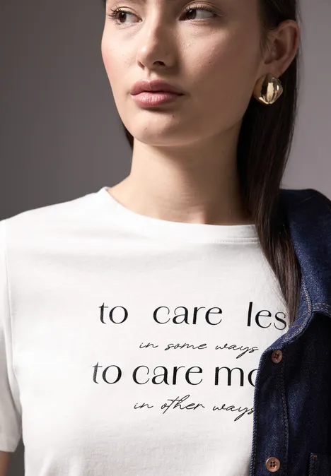 T-shirt met print off white