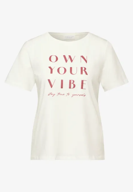 T-Shirt mit Turn-Up off white