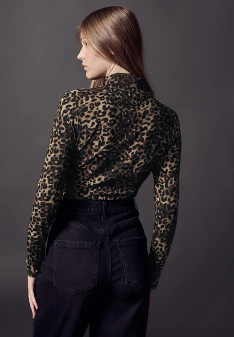 Leo-Shirt mit Turtleneck cub brown