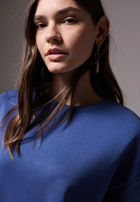 Chemise en soie force blue