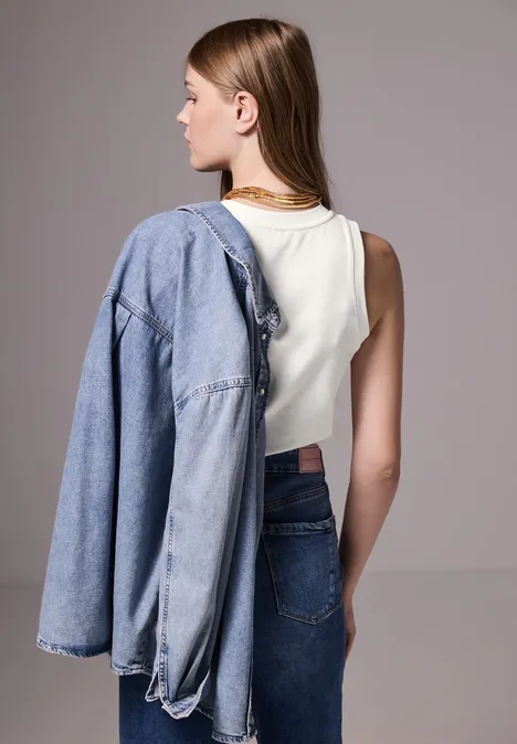 Elastisches Top off white