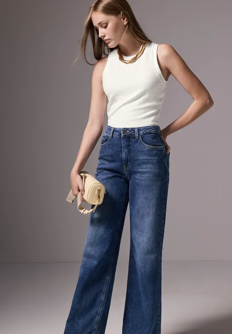 Elastisches Top off white