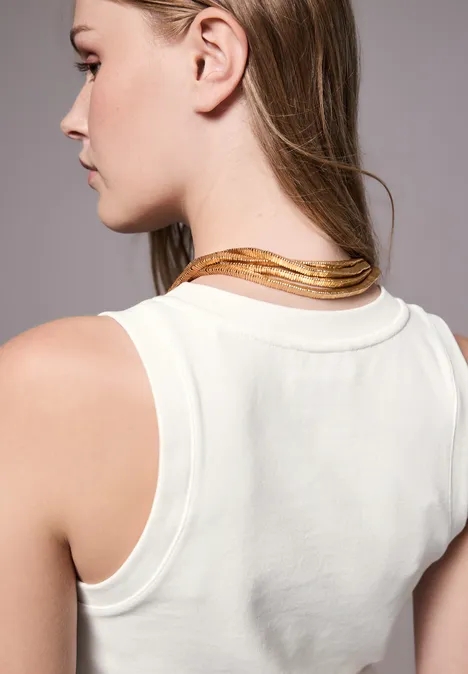 Elastisches Top off white