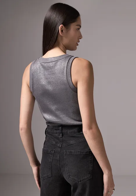 Schimmerndes Top dark nova silver