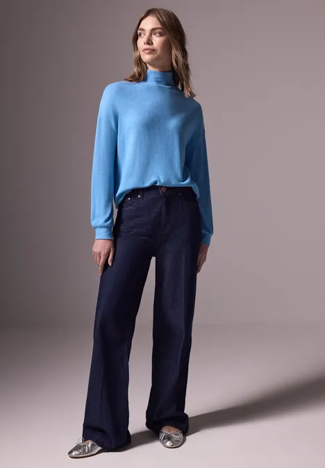 Softes Turtleneck-Shirt silver lake mel.