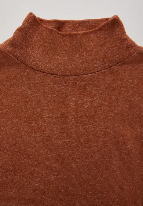 Softes Turtleneck-Shirt umber brown mel.